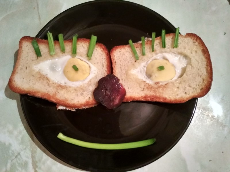 Бутерброд «Глаза черепашки-ниндзя»