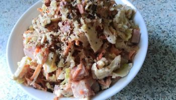 «Анастасия» — новый сытный салат (2 вида мяса) из простых продуктов