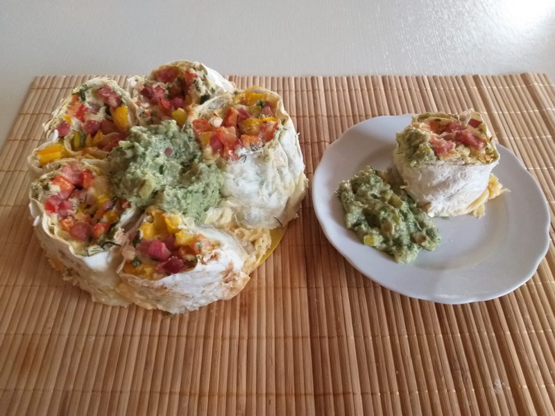 Рецепт закуски из лаваша с необычным соусом из авокадо (мексиканский Гуакамоле)