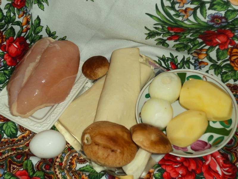 Готовлю татарский пирог «Кубете» с грибами. Удался на славу