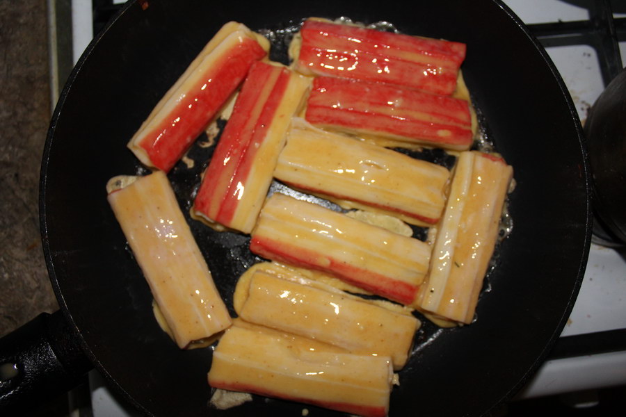 Крабовые палочки жареные рецепты с фото пошагово