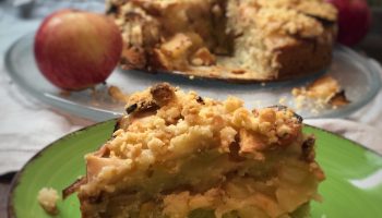 Шарлотка — нестандартный рецепт: тесто не бисквитное, не сухое, а сочное и без перемешивания с яблоками